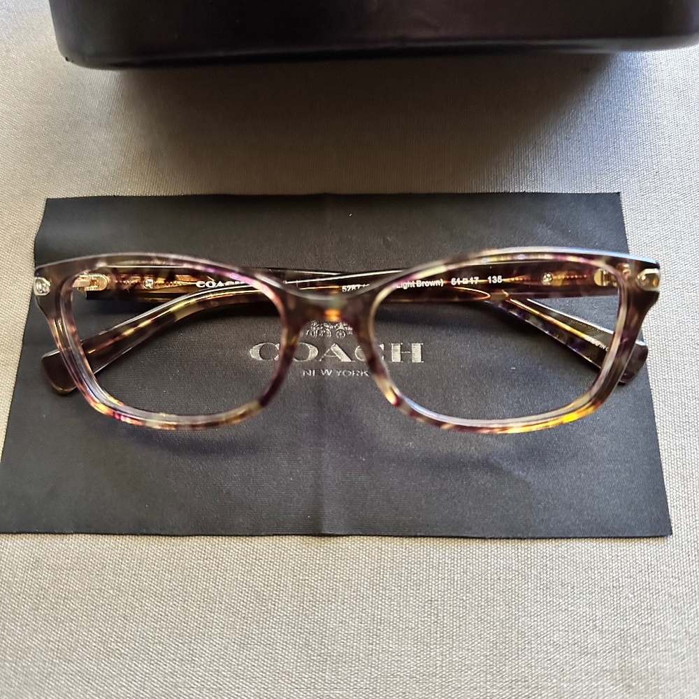 Coach eyeglasses 5287 confetti light brown